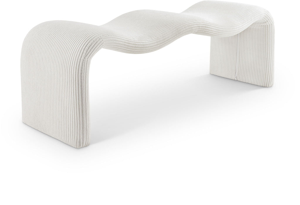 Willow Corduroy Fabric Upholstered Bench
