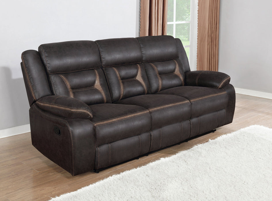 Sofá reclinable tapizado Greer color topo