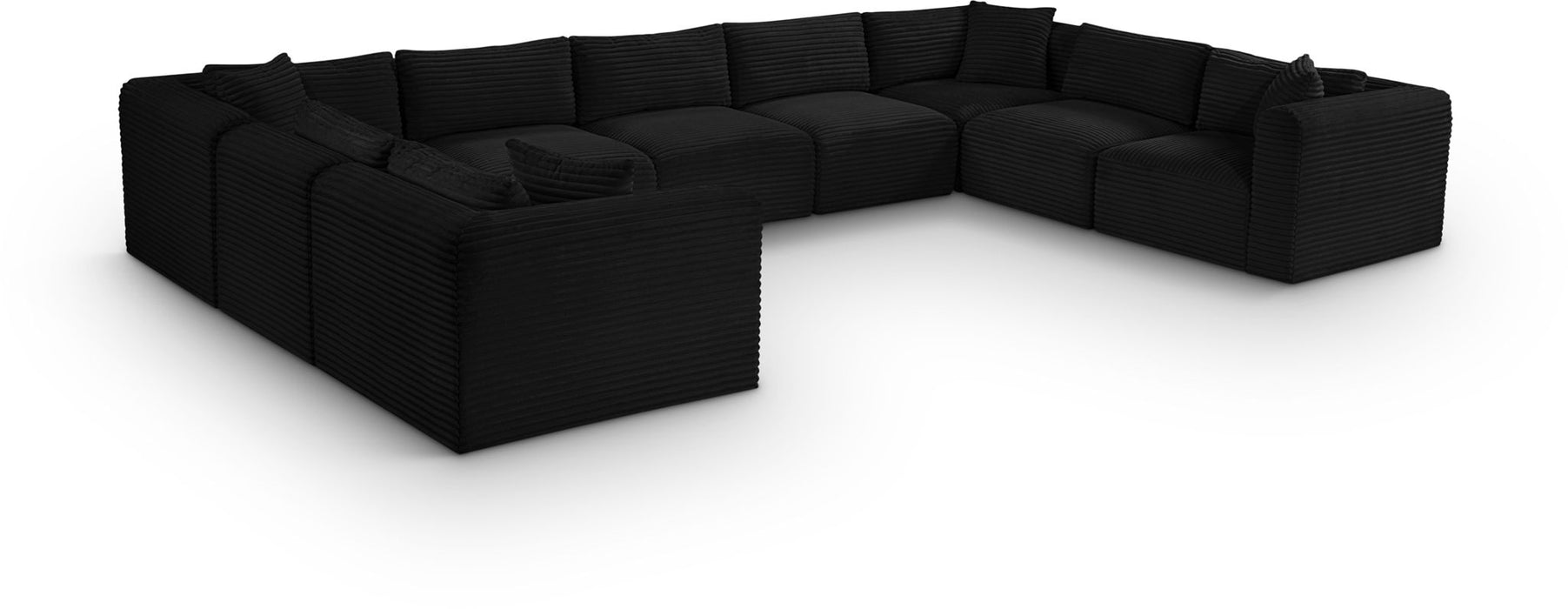 Shaggy 171" Corduroy Performance Fabric Upholstered Modular Sectional