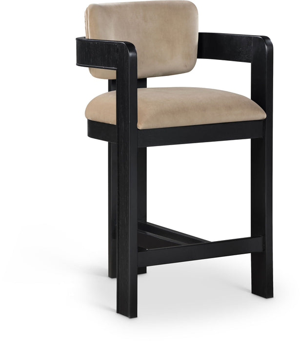 Sacha Velvet Upholstered Counter Stool