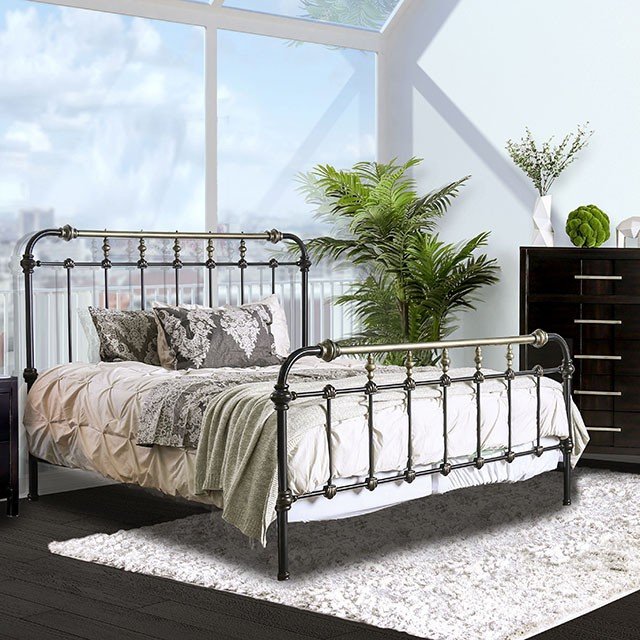 Riana Bed - Antique Black
