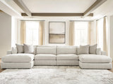 Sofá seccional Ashbourne Estate de 4 piezas con chaise longue doble