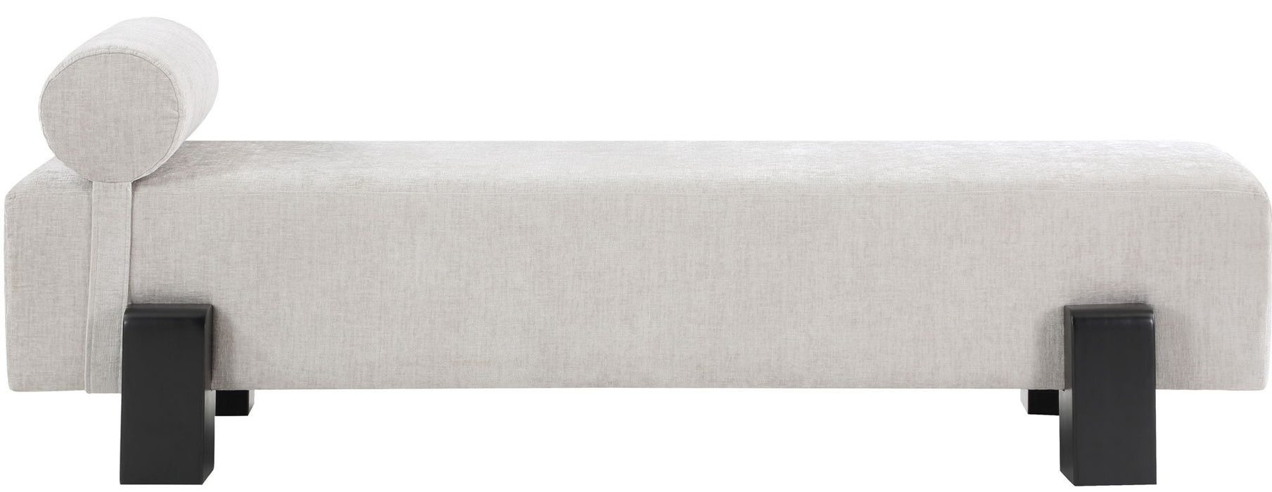 Edison Chenille Fabric Upholstered Bench