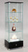 Contemporary Glass Curio w/ Shelves, Drawer & LED Lights 6628-CUR-BLK
