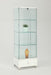 Contemporary Glass Curio w/ Shelves, Drawer & LED Lights 6628-CUR-WHT