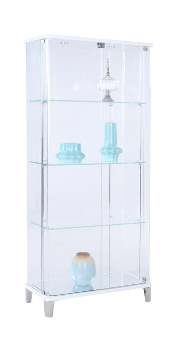 Starphire Glass Curio w/ Bent Glass Back 6639-CUR