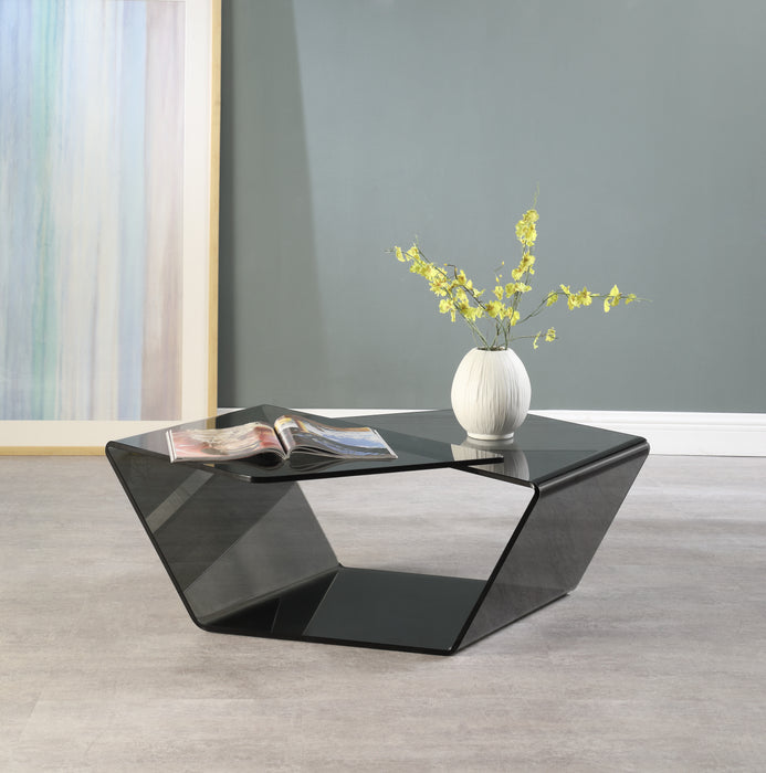Contemporary Tinted Bent Glass Cocktail Table 6644-CT