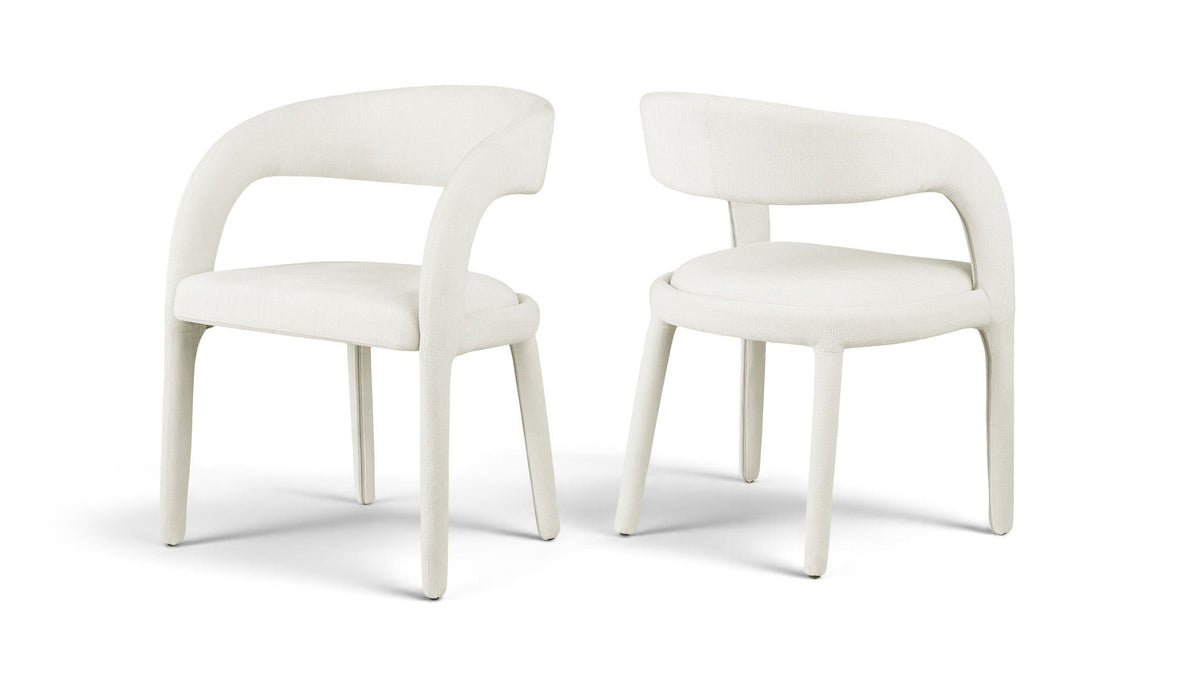 Sylvester Linen Textured Performance Fabric Upholstered Dining Chair