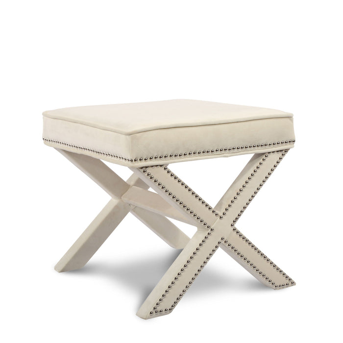 Nixon Velvet Upholstered Stool
