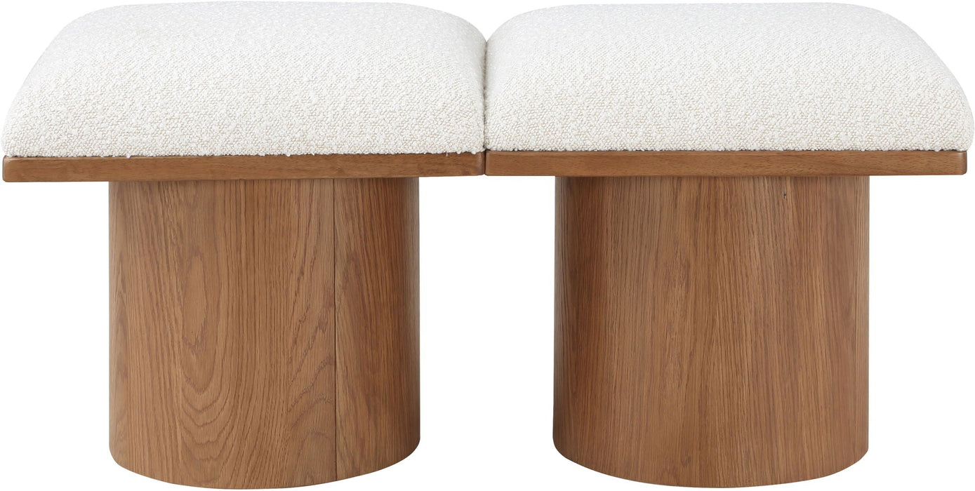 Pavilion Boucle Fabric Upholstered 2pc. Modular Bench