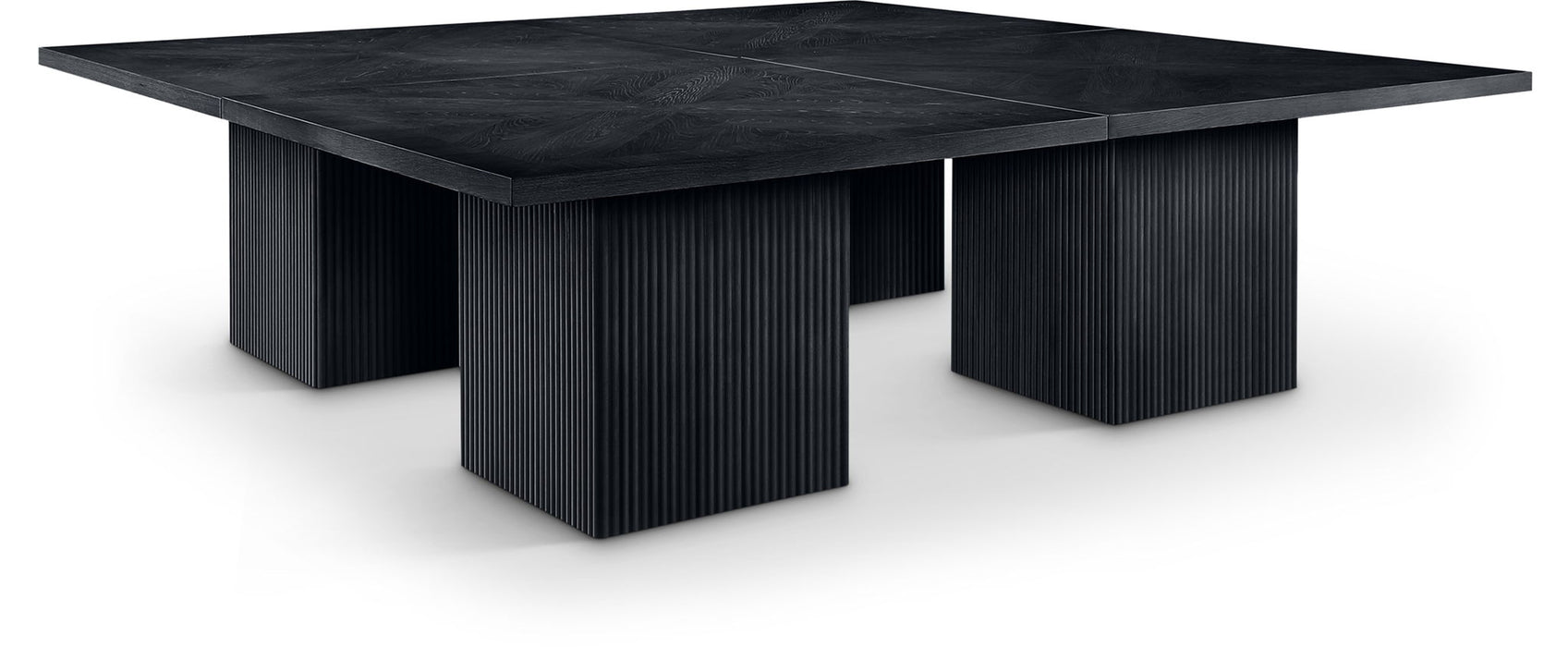 Belinda 108" Solid Wood And Oak Veneer Modular Dining Table