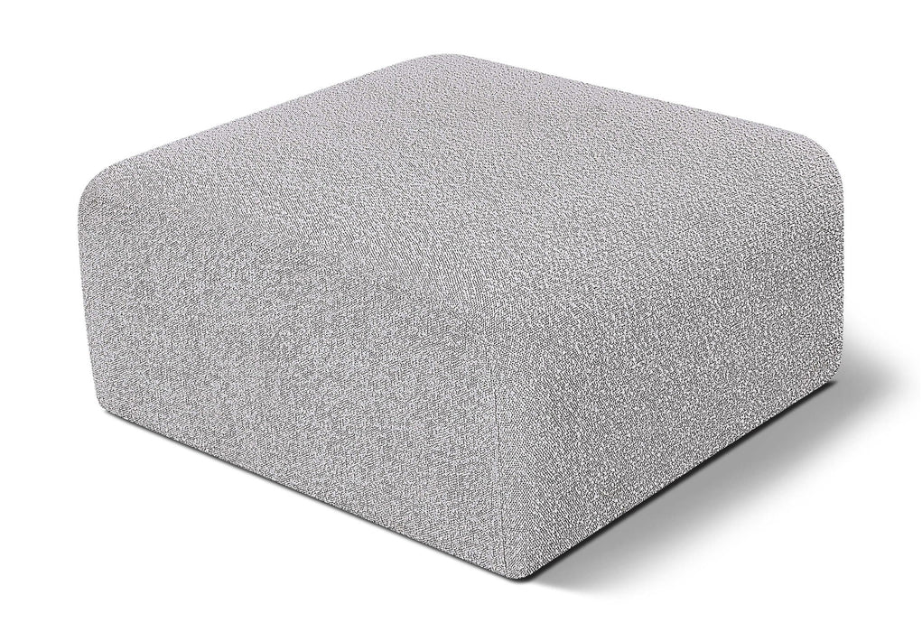 Arc Boucle Fabric Upholstered Modular Ottoman