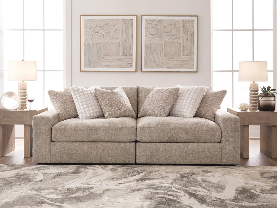 Nexora-Court 2-Piece Sectional Loveseat - Burlap