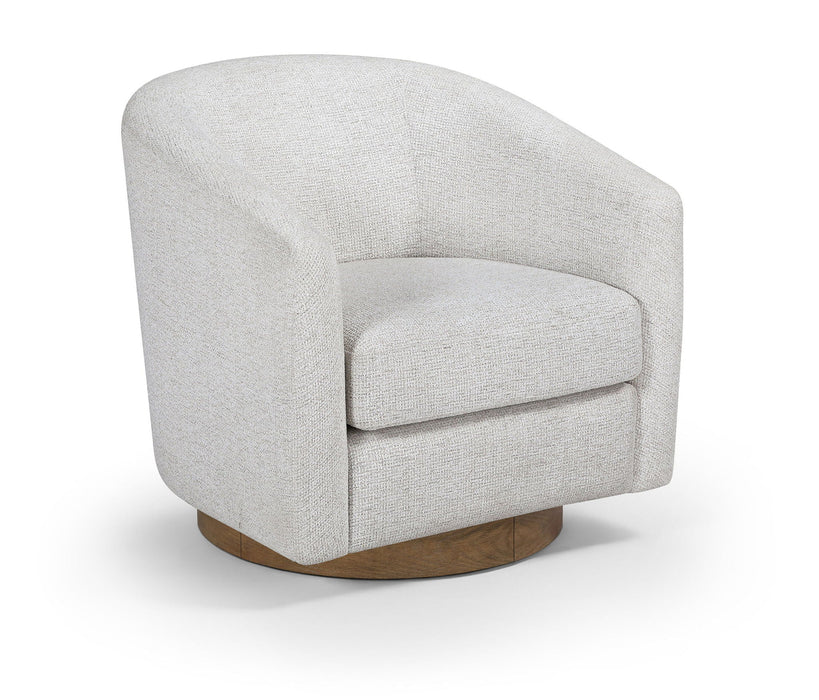 Modra Performance Fabric Upholstered Swivel Chair