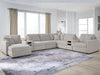 ModMax Luxe 8-Piece Sectional with Chaise and Audio Consoles - Flint