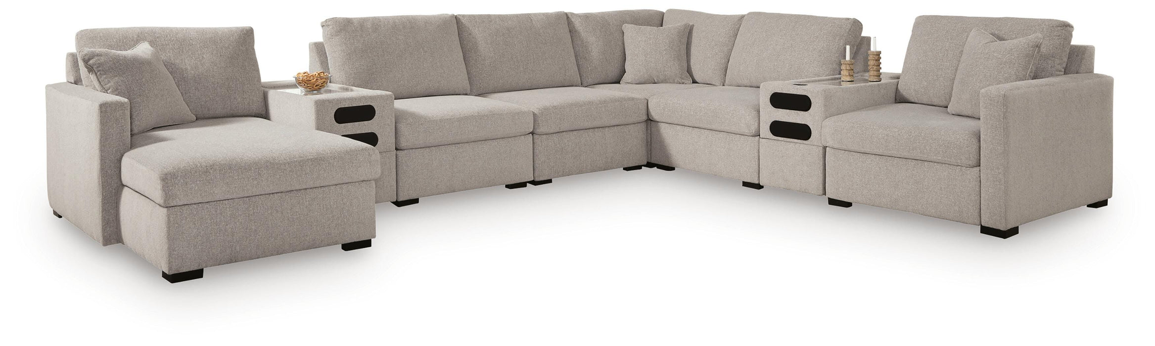 ModMax Luxe 8-Piece Sectional with Chaise and Audio Consoles - image 2