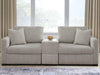 ModMax Luxe 3-Piece Sectional Sofa with Storage Console - Flint