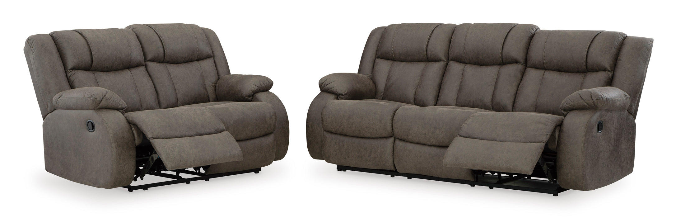 First Base Reclining Sofa and Loveseat