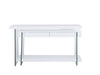 Modern Rotatable Glass & Wooden Desk w/ Drawers & Shelf 6920-DSK