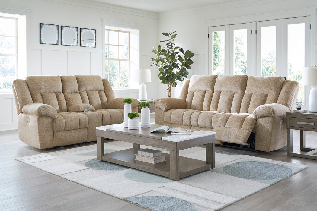 Tip-Off Power Reclining Sofa and Loveseat