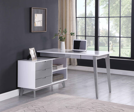 Modern 2-Tone Rotating Wooden Home Office Desk 6934-DSK