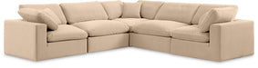 Comfy 119" Velvet Upholstered 5pc. Modular Sectional