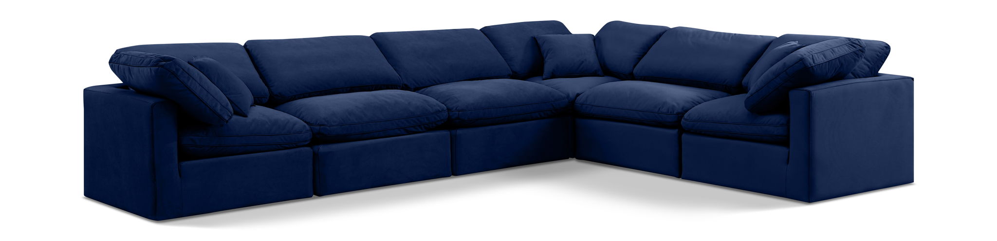 Indulge 140" Velvet Upholstered 6pc. Modular Sectional