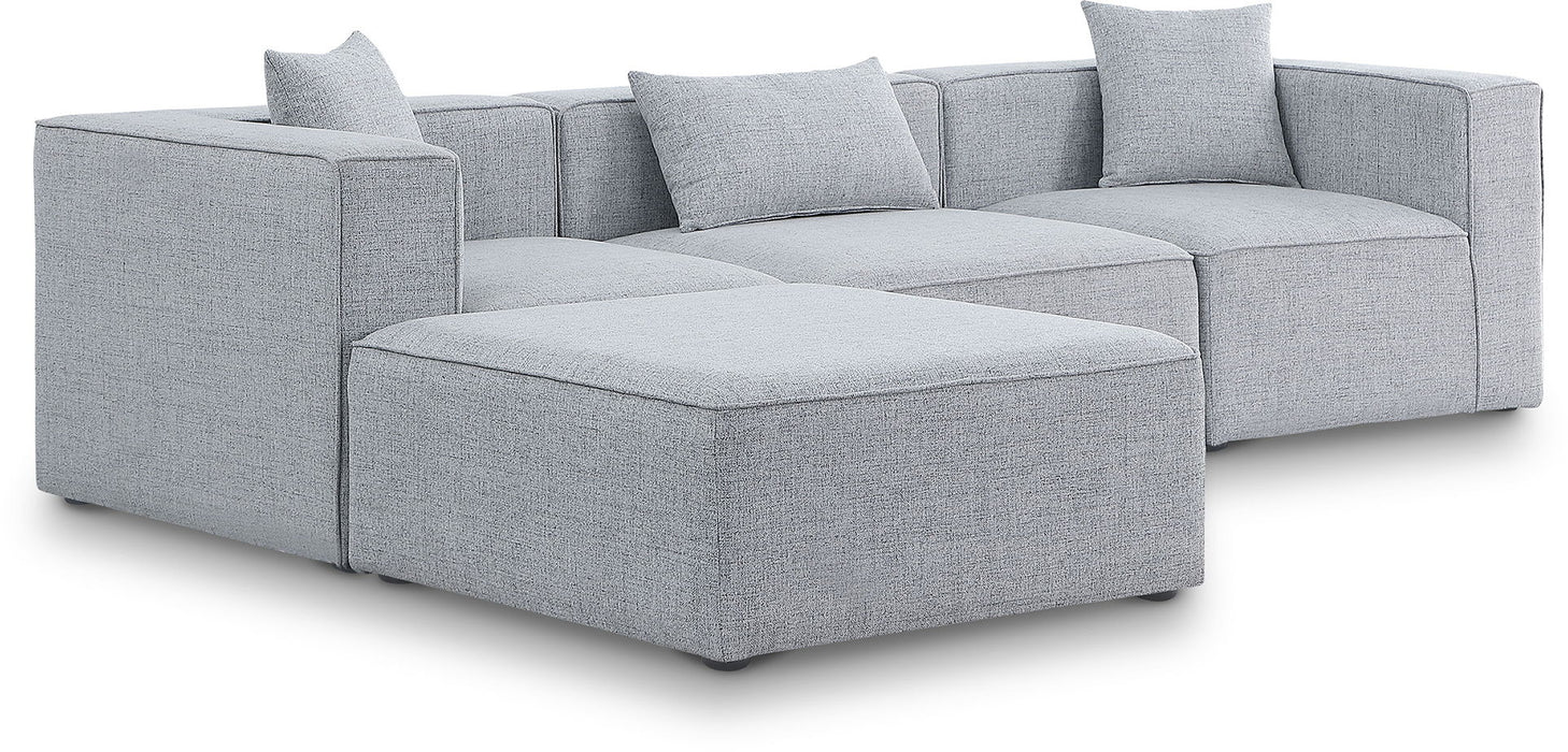 Cube 108" Fabric Upholstered 4pc Modular Sectional