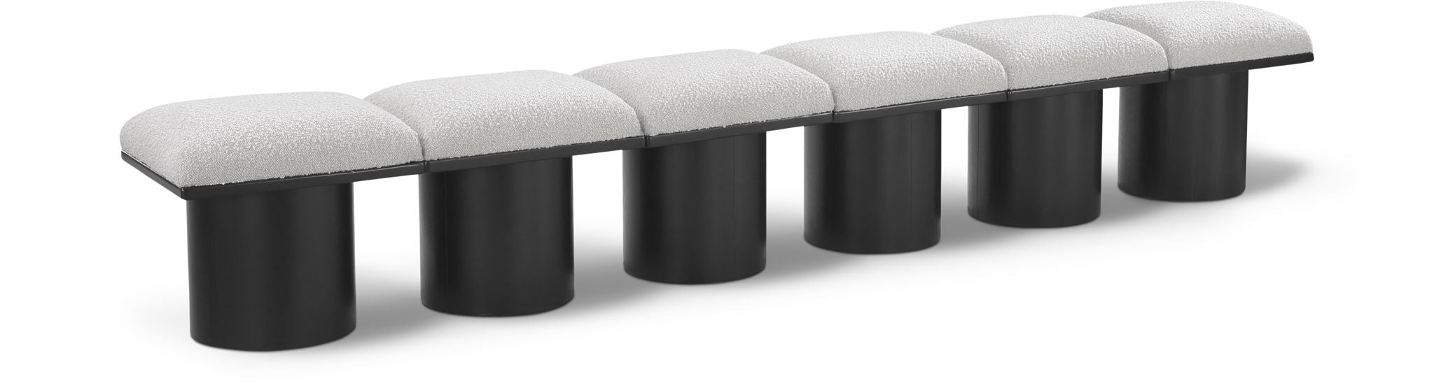 Pavilion Boucle Fabric Upholstered 6pc. Modular Bench
