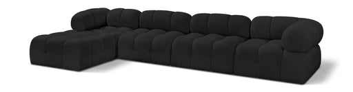 Ames 136" Boucle Fabric Upholstered 5pc. Modular Sectional