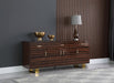 Excel Lacquer Finish And Stainless Steel Sideboard / Buffet