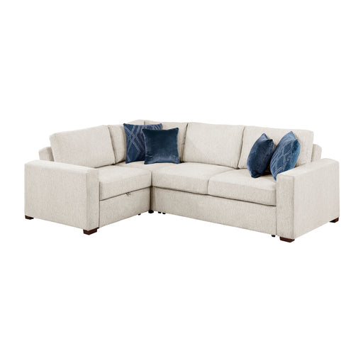 8548BE*4SCACCLA 3-Piece Sectional with Pull-out Bed and Click Motion Back