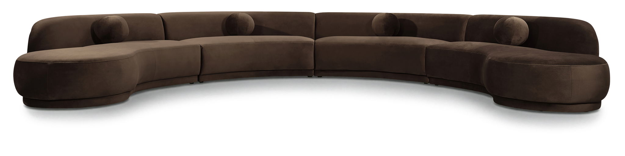 Avra 189" Velvet Performance Fabric Upholstered Sectional