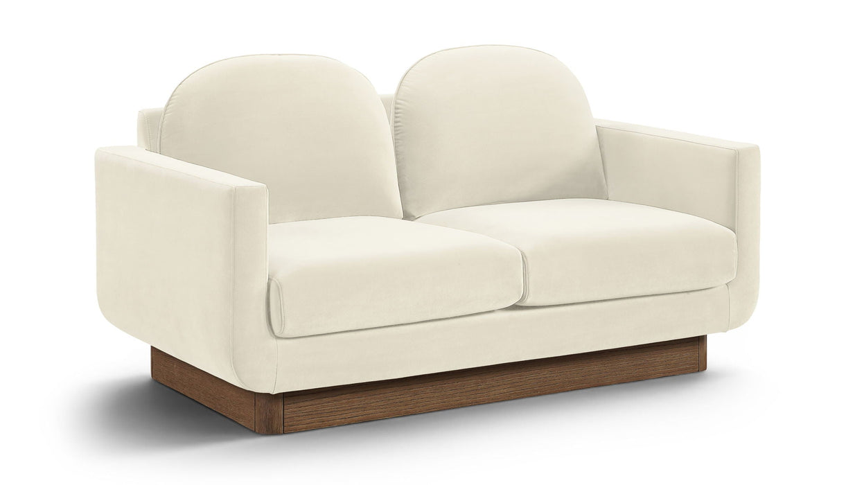 Diviento 63" Velvet Performance Fabric Upholstered Loveseat