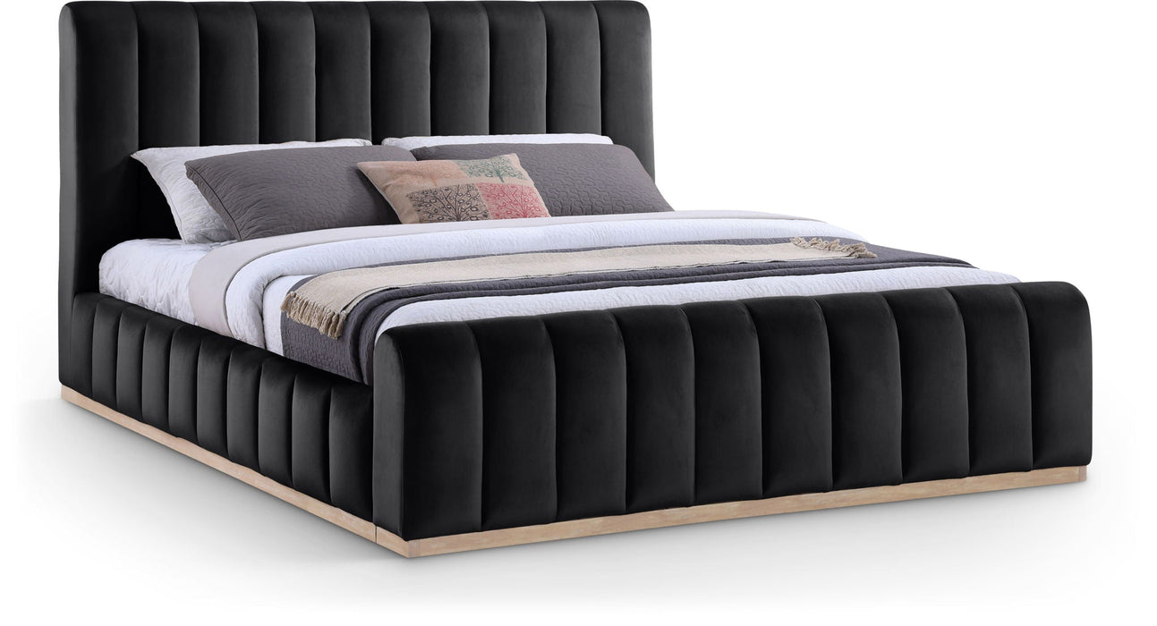 Amara Velvet Upholstered Bed