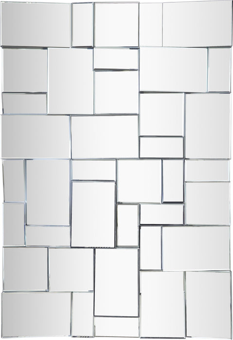 Action 31.5" W X 47" H Geometric Design Mirror