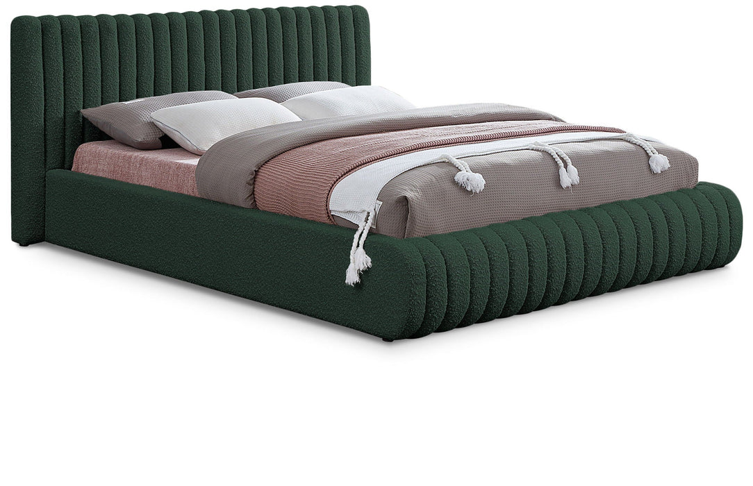 Cama tapizada de bouclé Nash
