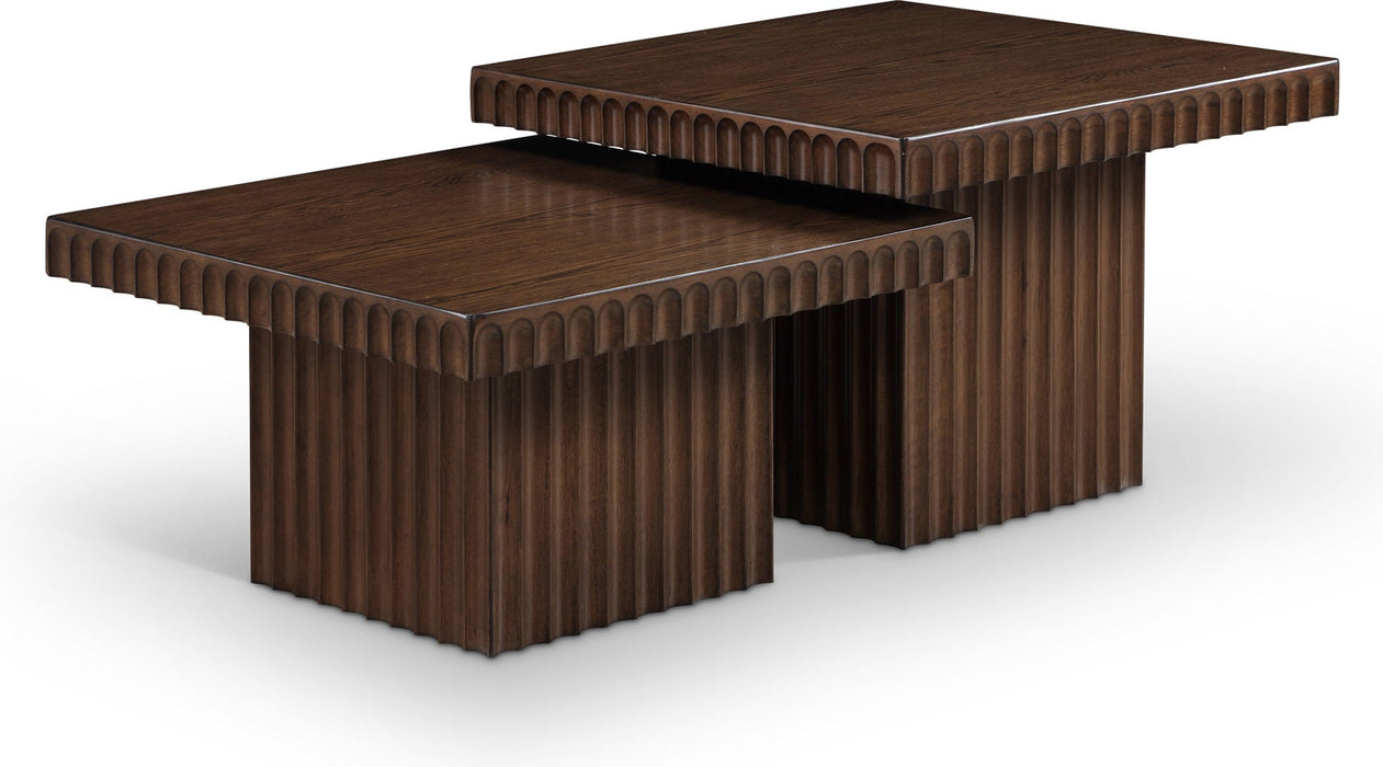 Spencer Solid Wood And Oak Veneer 2 Piece Coffee Table