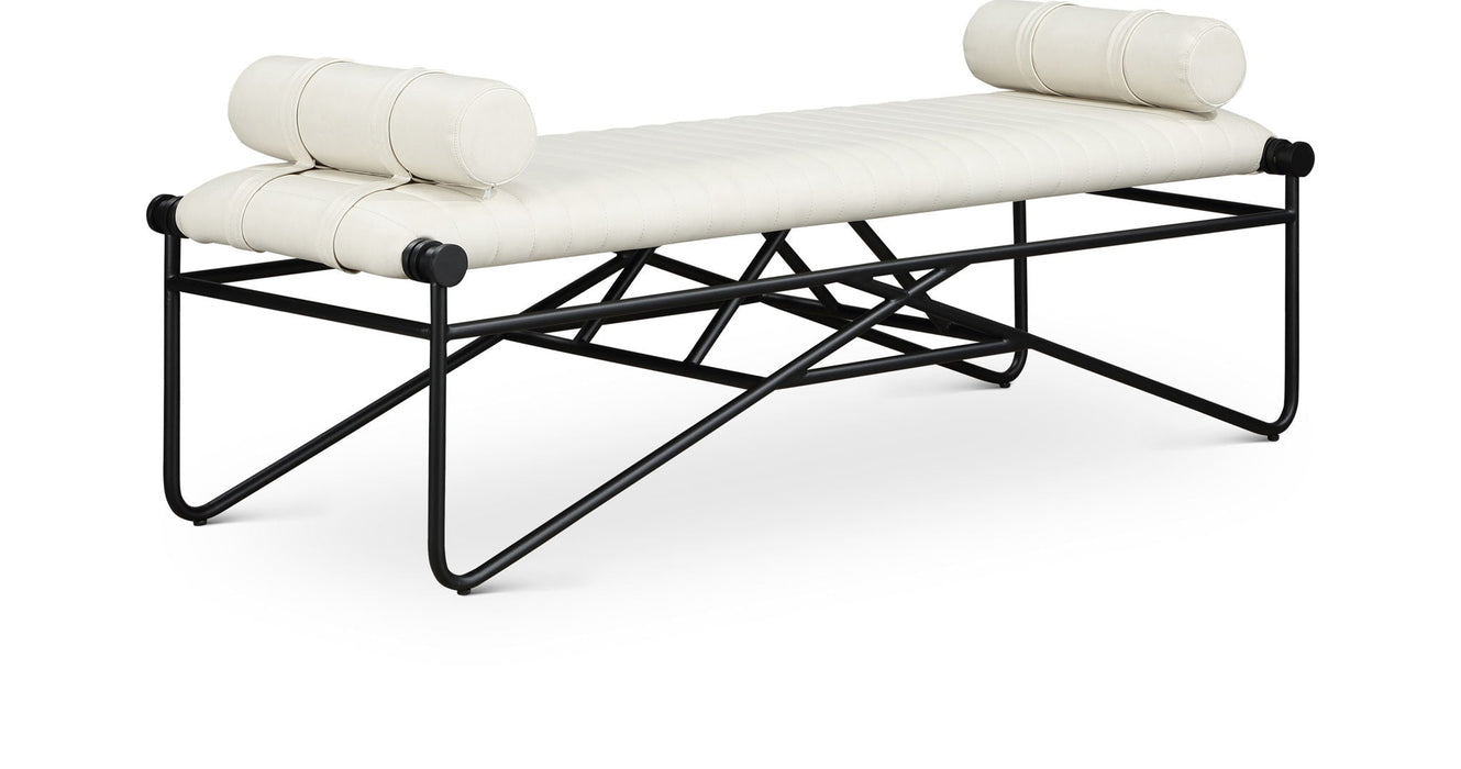 Gatsby Vegan Leather Upholstered Bench