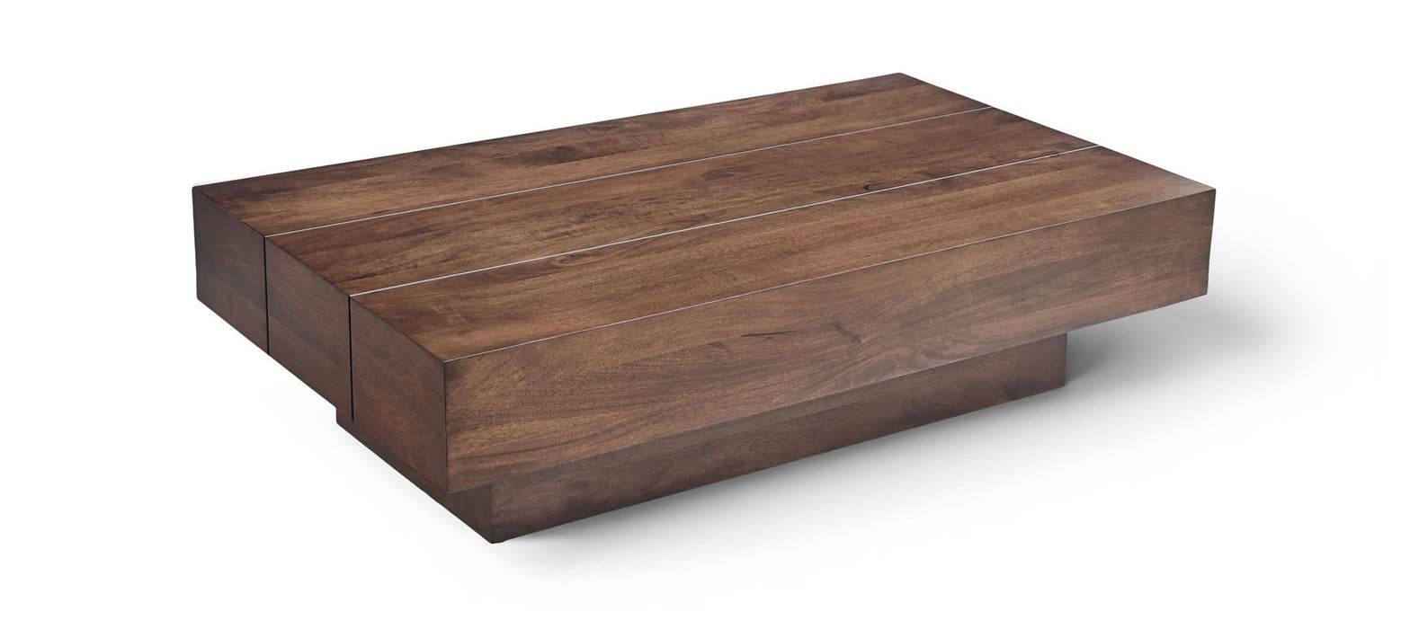 Mesa de centro de madera de mango Plank