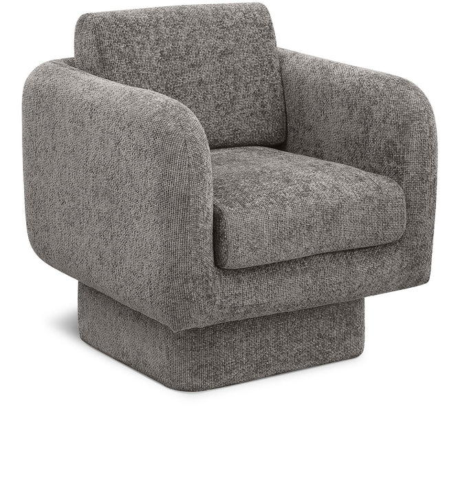 Alessandra Chenille Fabric Upholstered Swivel Accent Chair