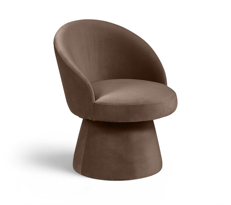 Selene Velvet Performance Fabric Upholstered Swivel Dining Chair
