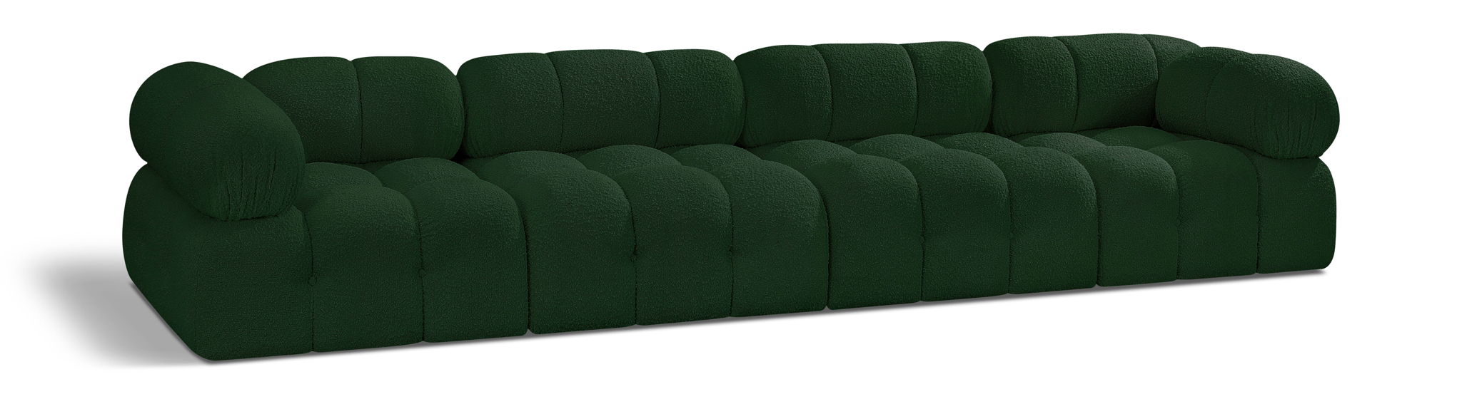 Ames 136" Boucle Fabric Upholstered 4pc. Modular Sofa