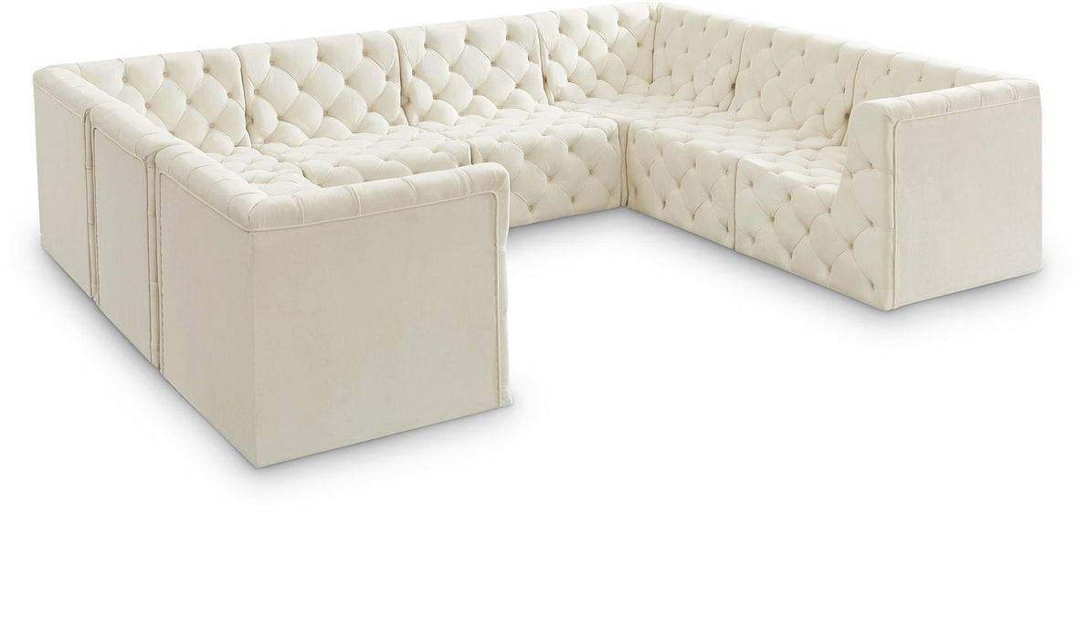 Tuft 128" Velvet Upholstered 8pc. Modular Sectional