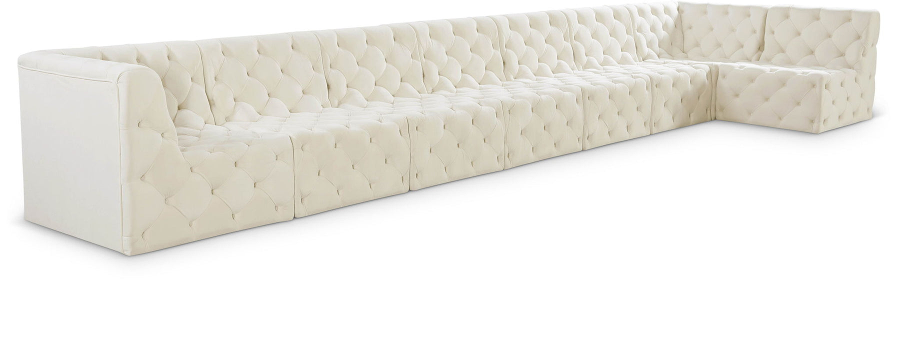 Tuft 215" Velvet Upholstered 8pc. Modular Sectional