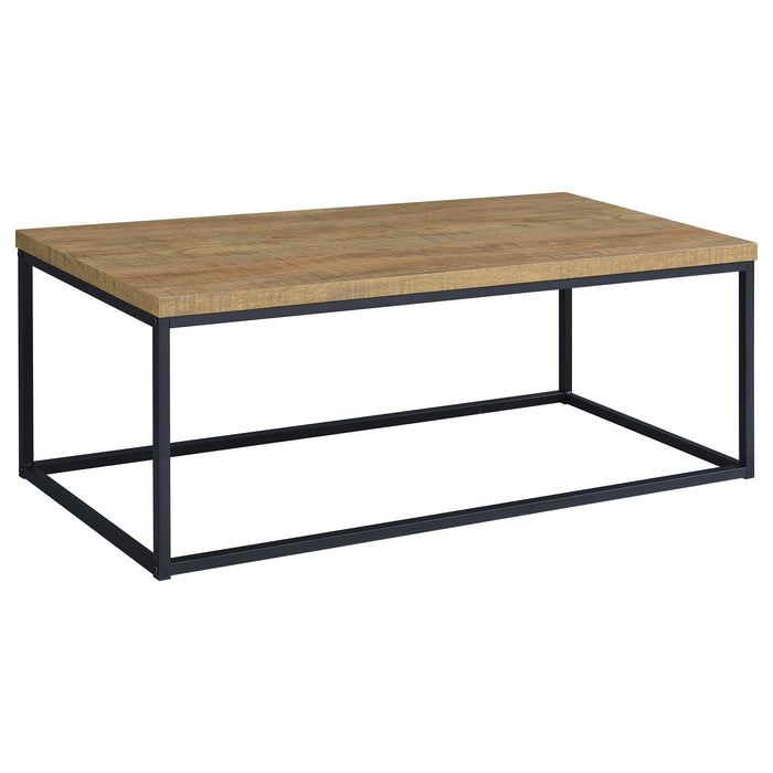 Straden 3-piece Engineered Wood Coffee Table Set Mango and Black