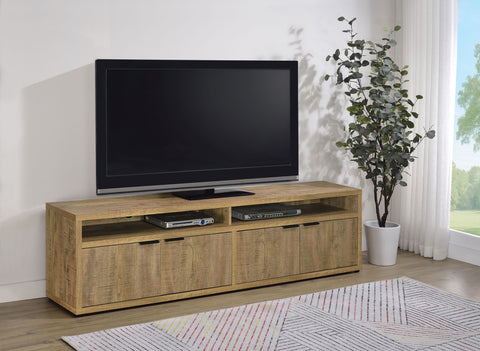 Tabby 79 pulgadas 4 puertas Madera de Ingeniería Mueble de TV Consola Multimedia Mango