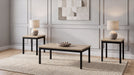 Garza 3-Piece Rectangular Coffee Table Set Greige Oak