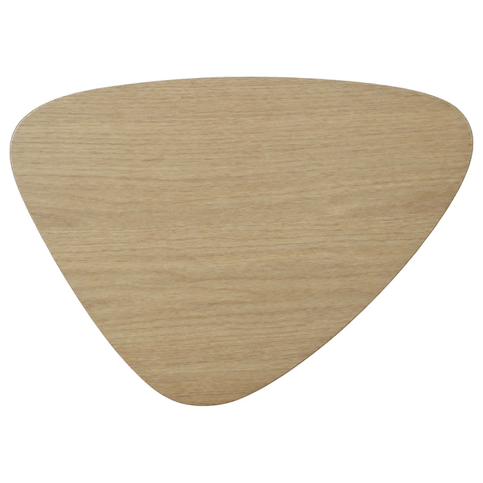 Arjona Contemporary Triangular End Table with Oak Veneer Honey Oak