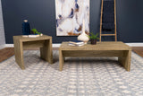 Mesa auxiliar de madera de ingeniería Lynette Square, color mango
